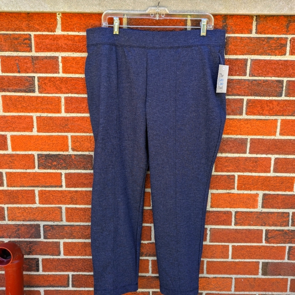 NWT Navy knit slacks. Croft & Barrow.  Sz XXL PETITE